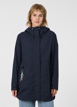 Ragwear Parka RAGWEAR LAMYJA B, Damen, Gr. XXL, navy, Web, Obermaterial: 68% Baumwolle, 32% Polyamid, unifarben, Po-bedeckend, Jacken Parka, Baumwollmix mit A