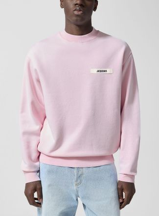 Jacquemus Mens Gros Grain pink sweatshirt Unisex