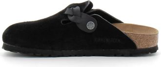 Birkenstock Boston Narrow Fit - Dames - Slip ons - Zwart - 37 EU - Leer - Schoenen