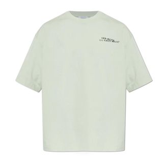 Off-white T-Shirts, male, Green, Size: 3XL T-shirt with Printed Logo