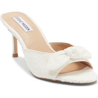 Steve Madden Rozee Knot Sandal in White Fabric at Nordstrom Rack, Size 7.5