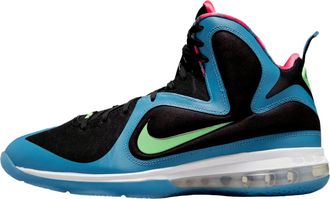 Nike LeBron IX Black / Harbor Blue - Green - Pink DO5838-001 Mens