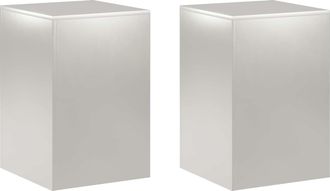 vidaXL Soporte De Plantas 2 Pcs Plateado 40 X 40 X 60 Cm Acero Vidaxl