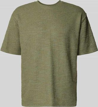 Mc Neal T-Shirt mit Strukturmuster und Rundhalsausschnitt in Lind, Gr&ouml;&szlig;e XXL