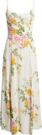 Reformation Ailany Floral Print Sundress in Rose Perfume at Nordstrom, Size 12