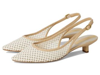 Franco Sarto Pura2 Slingback Shoes Womens Shoes White Woven Mesh : 9.5 M, Synthetic