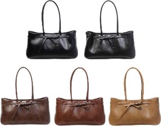 Generic Women PU Leather Underarm Shoulder Bag for Daily Commuting Travel (Black)