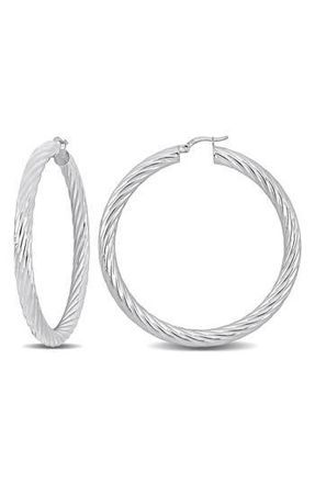 Delmar Sterling Silver Twisted Hoop Earrings at Nordstrom Rack