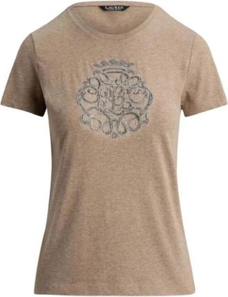 Ralph Lauren Katlin T-shirt met korte mouwen - Dames - T-shirts - Beige - L - Katoen - Tops