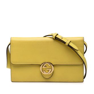 Gucci Pre-owned Gucci Calfskin Interlocking G Wallet on Chain Ladies TI35EVBG0JC30IXM