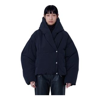 Sportmax Chaqueta Acolchada con Cuello Oversize - Jackets - Mujer - Negro - 2XS