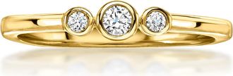 RS Pure by Ross-Simons Bezel-Set Lab-Grown Diamond Ring in 18kt Gold Over Sterling