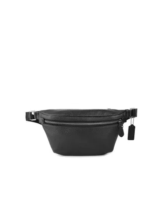 Coach Pebbled Leather Belt Bag - Black