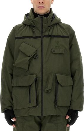 South2 West8 Green Solid Hood Jacket
