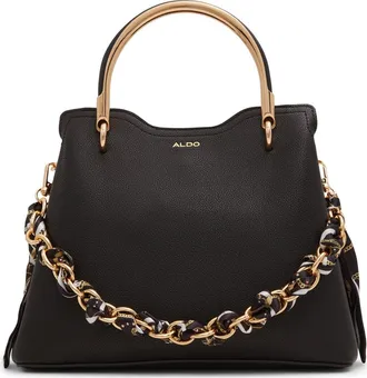 Aldo Arrayan Faux Leather Satchel in Black at Nordstrom