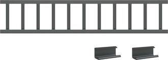 vidaXL Protecci&oacute;n De Nieve Para Techo Antracita 1200 X 2,5 X 20 Cm Vidaxl