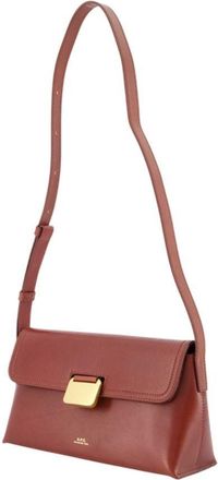 A.P.C. Womens Simone Small Shoulder Bag - A.p.c. Leather Burgundy Cowhide Shoulder-Hobo-Bags