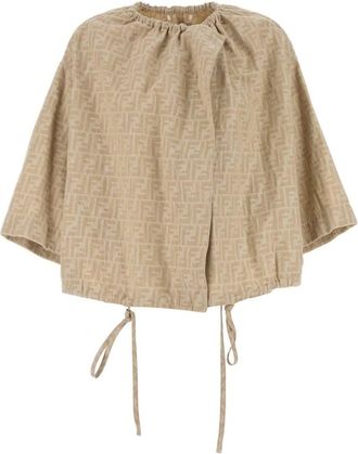 Fendi Beige FF Chambray Jacket