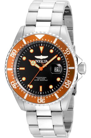 Invicta Pro Diver 22022 Heren Horloge - Quartz Uurwerk - Roestvrij Staal met zwarte Wijzerplaat - 43mm