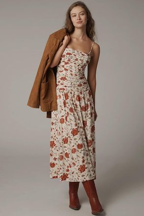 Reformation Azure Smocked Midi Dress