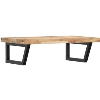 vidaXL Estante De Lavabo De Pared Acero Y Madera Maciza De Acacia Vidaxl