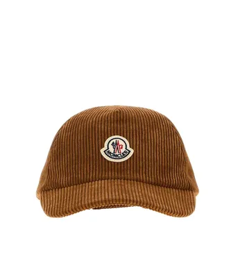 Moncler Brown Textured Baseball Cap