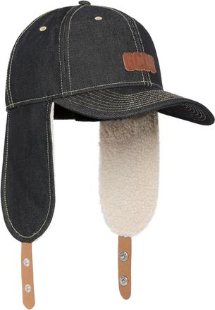 GCDS Cappello denim con paraorecchie - Blu