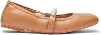 Stuart Weitzman Goldie Ballerina - Dames - Ballerinas - Bruin - 38 1/2 EU - Leer - Schoenen