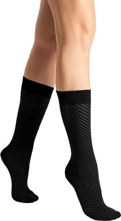 Wolford Dot Virgin Wool Blend Crew Socks in Black at Nordstrom, Size 40