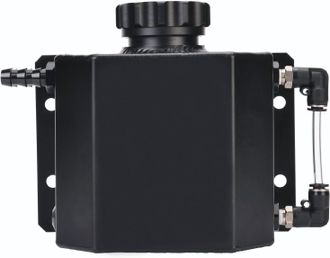 OEM Dep&oacute;sito De Expansi&oacute;n Universal De Refrigerante De Aleaci&oacute;n De Aluminio De 1 Litro Con Tap&oacute;n De Drenaje (negro)