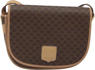 Celine Vintage Macadam Canvas Brown Canvas Backpack Bag (Pre-Owned)