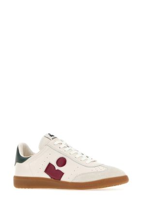 Isabel Marant Womens Chalk Leather Bryce Sneakers Whitecherry