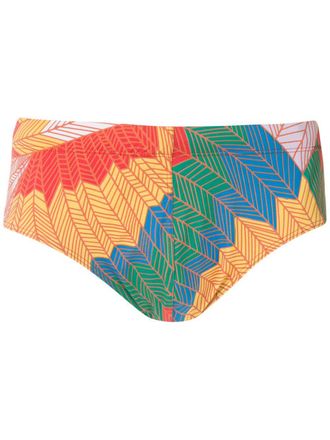 Amir Slama Costume da bagno con stampa - Blu