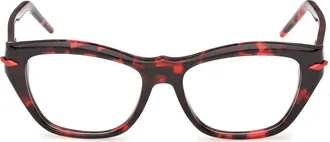 Christian Louboutin 52mm Butterfly Optical Glasses in Red Havana at Nordstrom