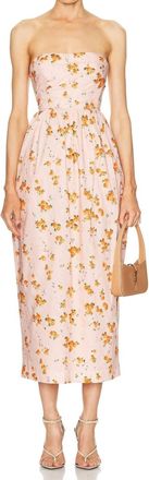 LoveShackFancy Luxie Dress In Persian Orange