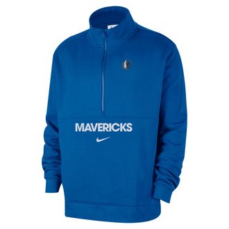 Nike Dallas Mavericks Club Courtside Nike Mens NBA 1/2-Zip Top in Blue | FZ7713-480