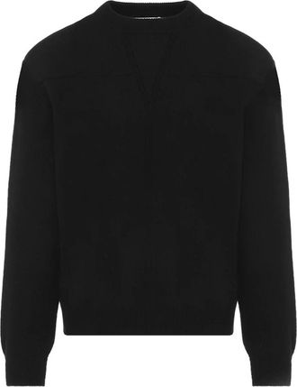 Jil Sander Zwarte Jumper Trui - Heren - Ronde hals truien - Zwart - S - Truien & Vesten