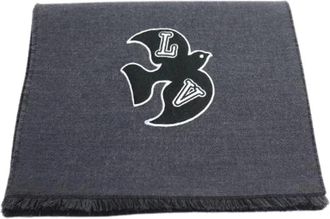 Louis Vuitton Pre-owned LV Harmony Wool Scarf - Heren - Vintage Accessoires - Grijs - ONE Size - Wol - Vintage