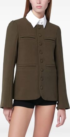Namacheko button single-breasted jacket - women - Polyamide/Virgin Wool - 36 - Green
