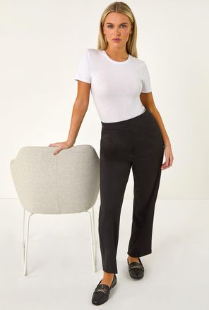 Roman Straight Leg Ponte Stretch Trouser
