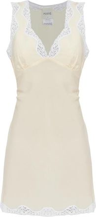 Poss&eacute; Tabitha Jurk - Dames - Korte kleedjes - Beige - S - Katoen - Kleedjes