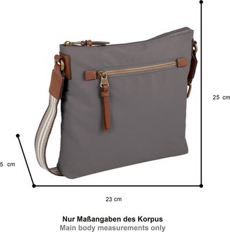Camel Active Umh&auml;ngetasche CAMEL ACTIVE Bari, Damen, Gr. B/H/T: 23cm x 25cm x 5cm, grau, Nylon, kontrastfarbene Details, Taschen Umh&auml;ngetasche, aus hochwertigem ma