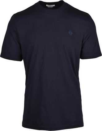 Jacob Cohen T-shirt met ronde hals - Heren - T-shirts - Blauw - L - Katoen - Tops