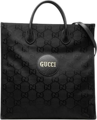 Gucci Pre-owned Tote Bags, female, Black, Size: ONE SIZE Pre-owned Off the Grid Satchel