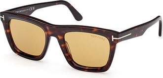 Tom Ford Lelio Brown Square Mens Sunglasses FT1207 52E 52