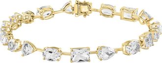 Effy 14K Yellow Gold Multi Shape White Topaz Bracelet in 14K Gold at Nordstrom, Size 7