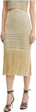 Simona Corsellini Midi Pencilrok - Dames - Midirokken - Geel - S - Rokken