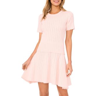 Ted Baker Rib Short Sleeve Sweater in Pale Pink at Nordstrom Rack, Size Medium