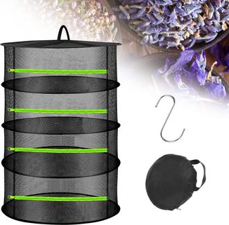 OEM Malla De Secado De 4 Capas, Malla Para Secar Hierbas, Cesta Colgante Multicapa, Red Secadora De Hierbas, Bolsa De Secado Para Hierbas, Flores, Brotes 