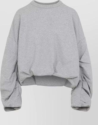 Dries Van Noten cotton oversized gathered sweatshirt